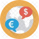 Currency Exchange Globe Icon