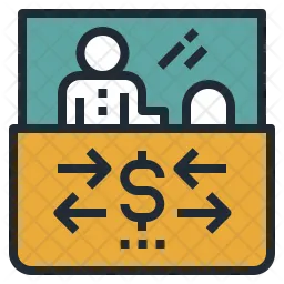 Currency Exchange Counter  Icon