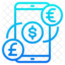 Currency Exchnage Mobile Smartphone Icon