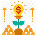 Innovation Gold Tree Icon