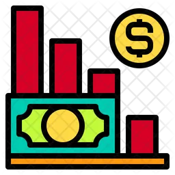 Currency Inflation Graph  Icon
