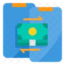 Money Transfer Smartphone Icon