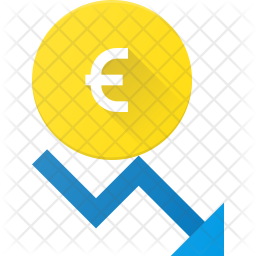 Currency value decrease Icon - Download in Flat Style