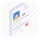 Curriculo Cv Formulario De Emprego Icon