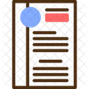 Documento De Curriculum Cv Calificaciones Icono