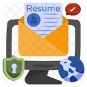 CV En Linea Correo De CV Curriculum En Linea Icono