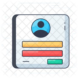 Curriculum Vitae Icon Of Colored Outline Style Available In Svg Png Eps Ai Icon Fonts