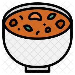 Curry Icon - Download in Colored Outline Style