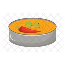 Curry soup in bowl  Icon