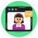 Aprendizagem De Idiomas Curso De Idiomas On Line Curso De Traducao On Line Ícone