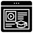 Curso En Linea Estudio En Linea Aprendizaje En Linea Icono
