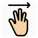 Cursor de mão para a direita  Icon