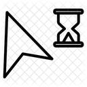 Cursor with hourglass  Icon