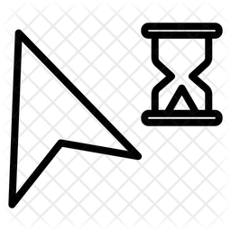Cursor with hourglass  Icon