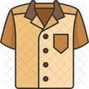 Curto Manga Camisa Icon