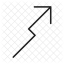 Curva Hacia Arriba Flecha Derecha Flecha Signo Icono