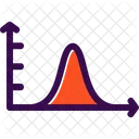 Curva de campana en el gráfico  Icono