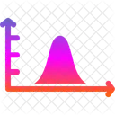 Curva de campana en el gráfico  Icono