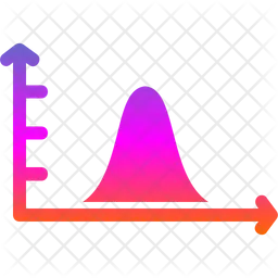 Curva de sino no gráfico  Ícone