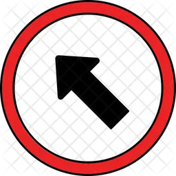 Curva a la izquierda  Icono
