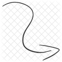 Curva pixelada abstrata  Ícone