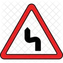 Curva reversa esquerda  Ícone