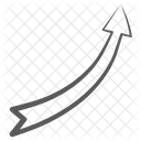 Curvado Para Cima Seta Em Arco Vire Para Cima Ícone