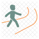 Curve Road Walk Icon