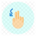 Curve Finger Gesture Icon