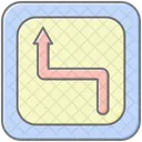 Curve ahead sign  Icon