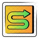 Curve Arrow  Icon