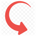 Curved Down Arrow Right Down Arrow Arrow Icon