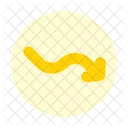 Curve Down Arrow  Icon