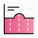 Lines Chart Data Processing Management Icon