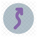 Curve Up Arrow  Icon