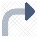 Curve Up Right Icon