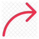 Curved Arrow Right Arrow Icon