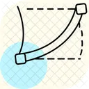 曲線のクロップライン アイコン
