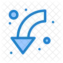 Curved Down Arrow  Icon