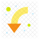 Curved Down Arrow  Icon