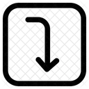 Curved Down Arrow  Icon