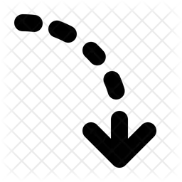 Curved Down Arrow  Icon