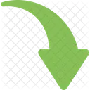 Curved Down Navigational Icon