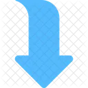 Curved Down Navigational Icon