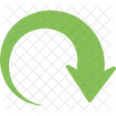 Curved Down Navigational Icon