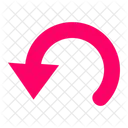 Curved Down Arrow Sign Icon