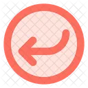 Curved down left arrow  Icon