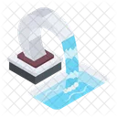 Curved Fountain  Icon