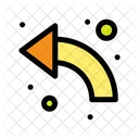 Curved Left Arrow  Icon