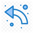 Curved Left Arrow  Icon